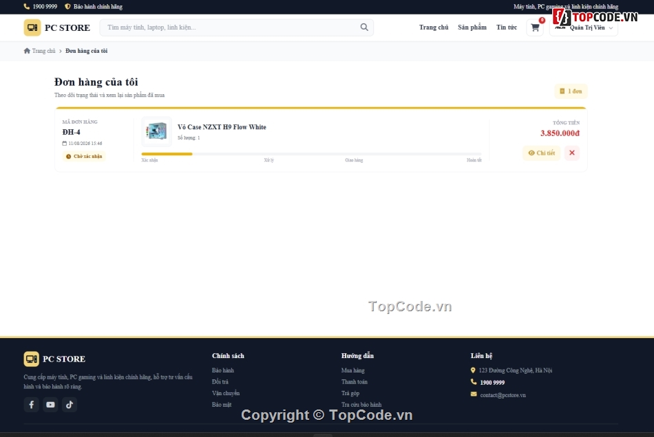 Web bán máy tính,Website php,Website bán linh kiện máy tính